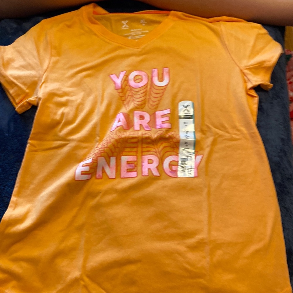 Xersion you are energy orange shirt